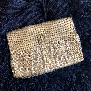 Whiting & Davis Vintage Mesh evening bag with rhinestone closure
